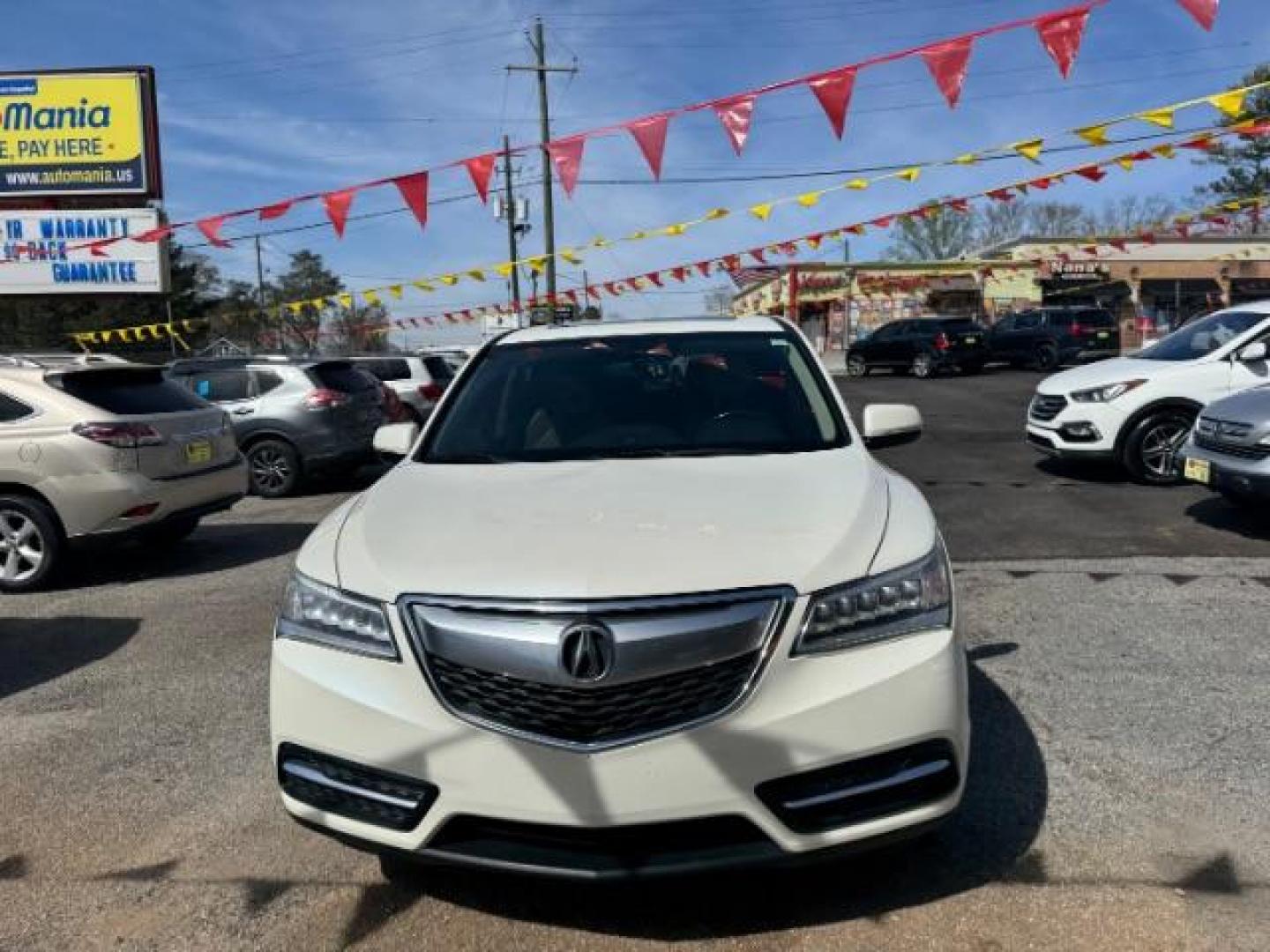2014 White Acura MDX 6-Spd AT (5FRYD3H22EB) with an 3.5L V6 SOHC 24V engine, 6-Speed Automatic transmission, located at 1806 Veterans Memorial Hwy SW, Austell, GA, 30168, (770) 944-9558, 33.817959, -84.606987 - Photo#1