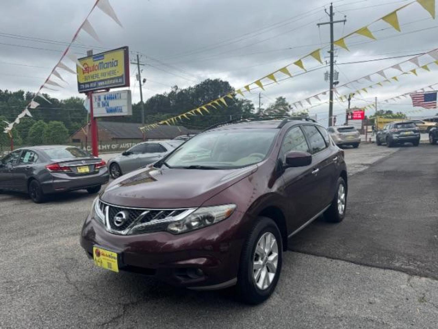 2013 Maroon Nissan Murano SV AWD (JN8AZ1MW7DW) with an 3.5L V6 DOHC 24V engine, Continuously Variabl transmission, located at 1806 Veterans Memorial Hwy SW, Austell, GA, 30168, (770) 944-9558, 33.817959, -84.606987 - Photo#0