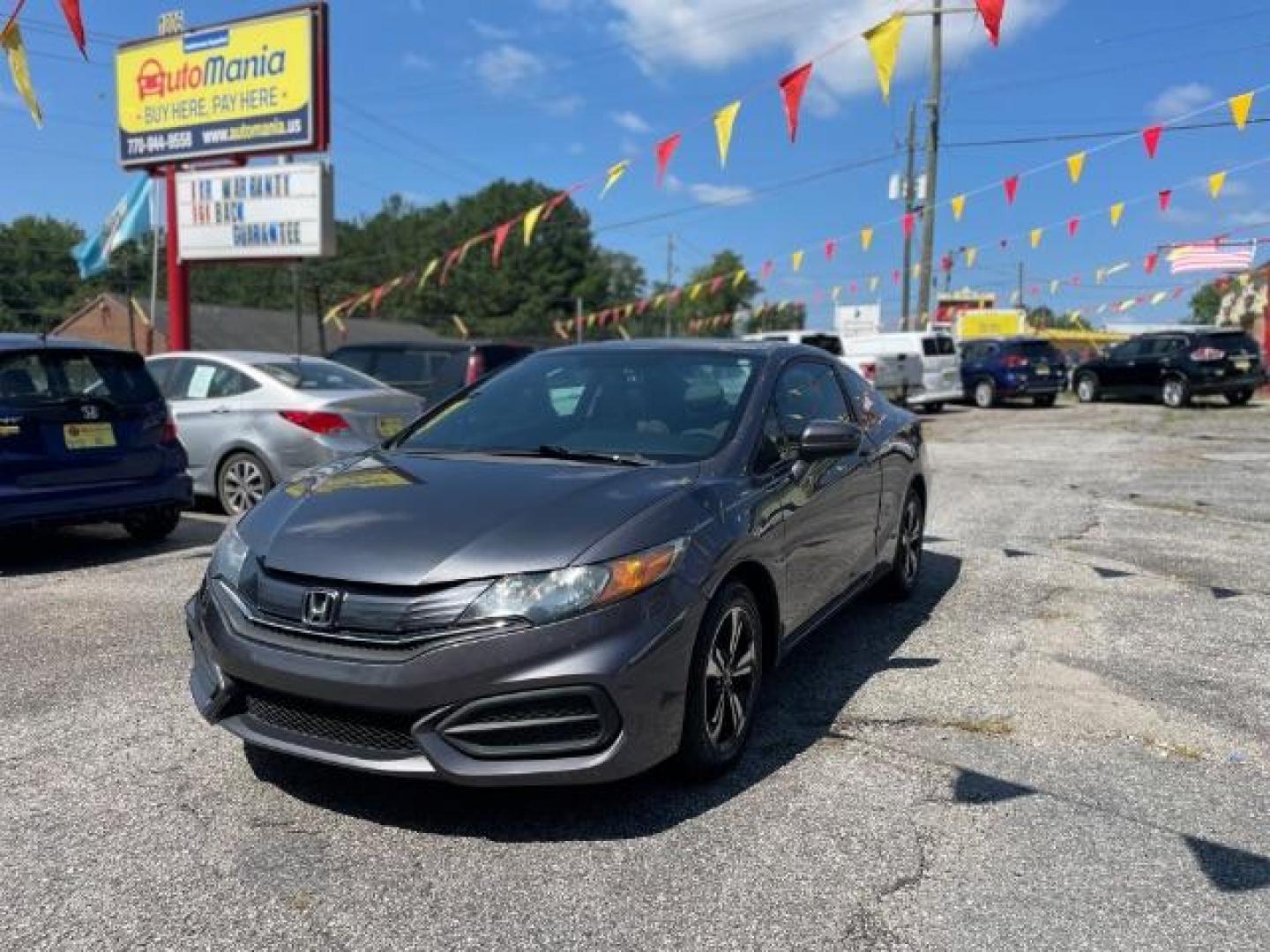 2015 Gray Honda Civic EX Coupe CVT (2HGFG3B86FH) with an 2.3L L4 SOHC 16V engine, Continuously Variabl transmission, located at 1806 Veterans Memorial Hwy SW, Austell, GA, 30168, (770) 944-9558, 33.817959, -84.606987 - Photo#2