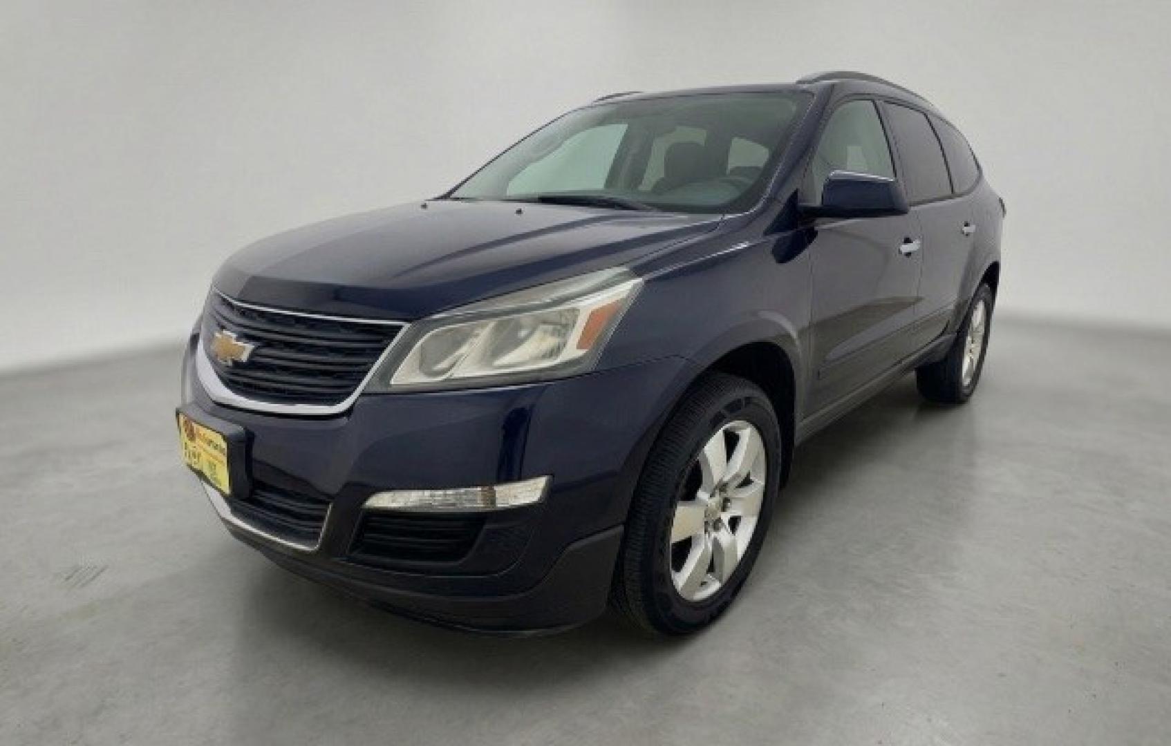 2015 Blue Chevrolet Traverse LS FWD w/PDC (1GNKRFEDXFJ) with an 3.6L V6 DOHC 24V engine, 6-Speed Automatic transmission, located at 1806 Veterans Memorial Hwy SW, Austell, GA, 30168, (770) 944-9558, 33.817959, -84.606987 - Photo#0