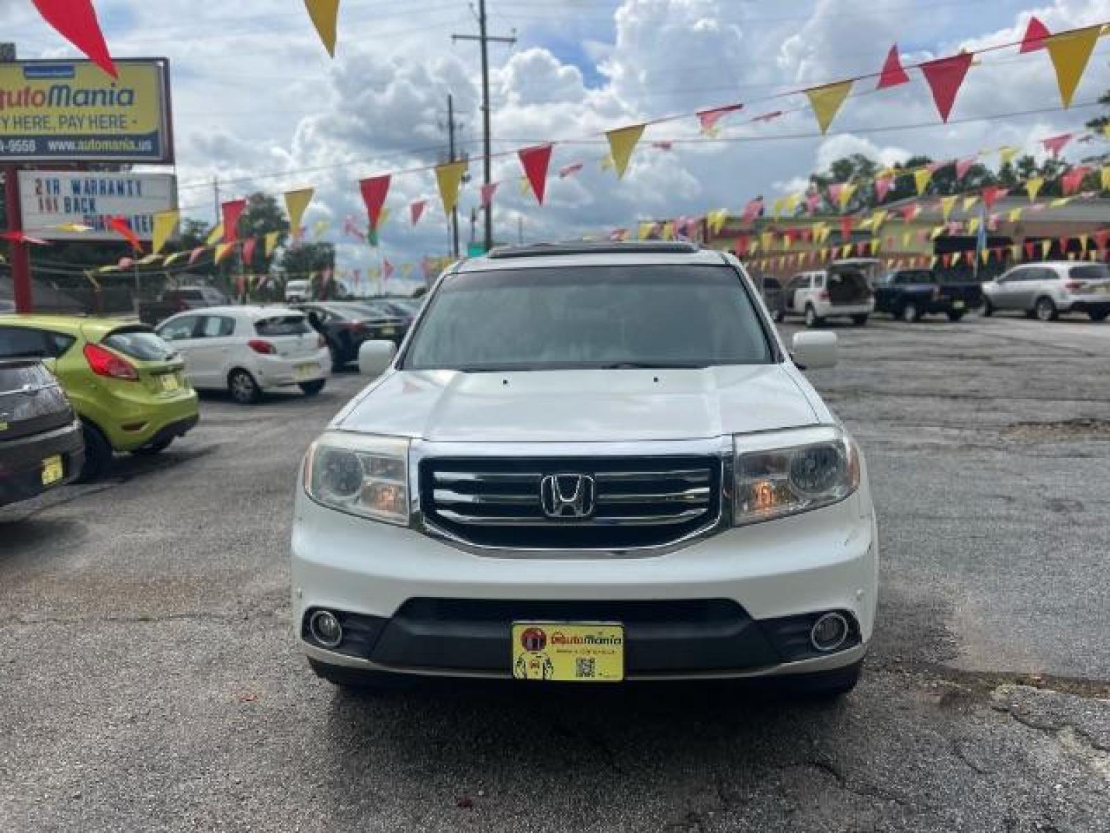 2012 White Honda Pilot Touring 4WD 5-Spd AT with DVD (5FNYF4H9XCB) with an 3.5L V6 SOHC 24V engine, 5-Speed Automatic transmission, located at 1806 Veterans Memorial Hwy SW, Austell, GA, 30168, (770) 944-9558, 33.817959, -84.606987 - Photo #1