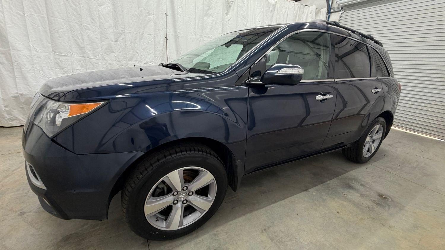 2013 Blue Acura MDX 6-Spd AT w/Tech Package (2HNYD2H37DH) with an 3.7L V6 SOHC 24V engine, 6-Speed Automatic transmission, located at 1806 Veterans Memorial Hwy SW, Austell, GA, 30168, (770) 944-9558, 33.817959, -84.606987- Photo#1