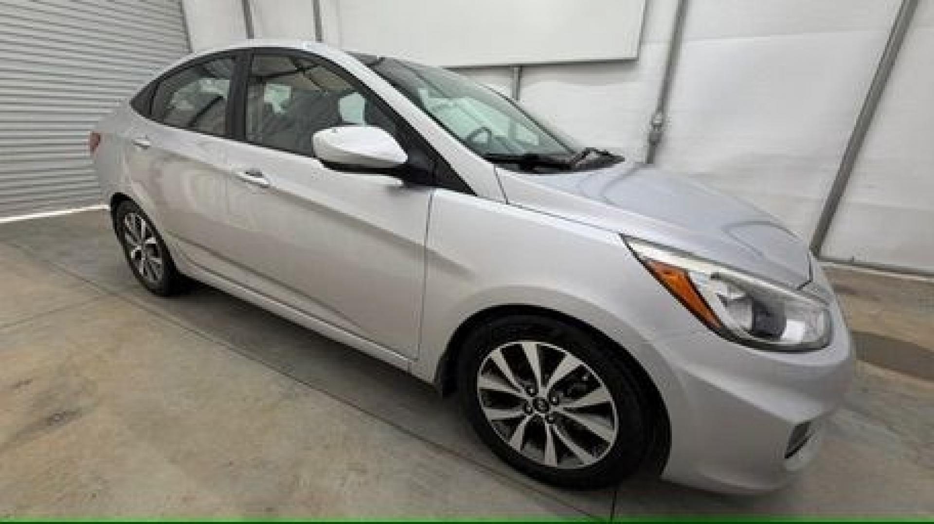 2017 Silver Hyundai Accent SE 4-Door 6A (KMHCT4AEXHU) with an 1.6L L4 DOHC 16V engine, 6-Speed Automatic transmission, located at 1806 Veterans Memorial Hwy SW, Austell, GA, 30168, (770) 944-9558, 33.817959, -84.606987- Photo#7