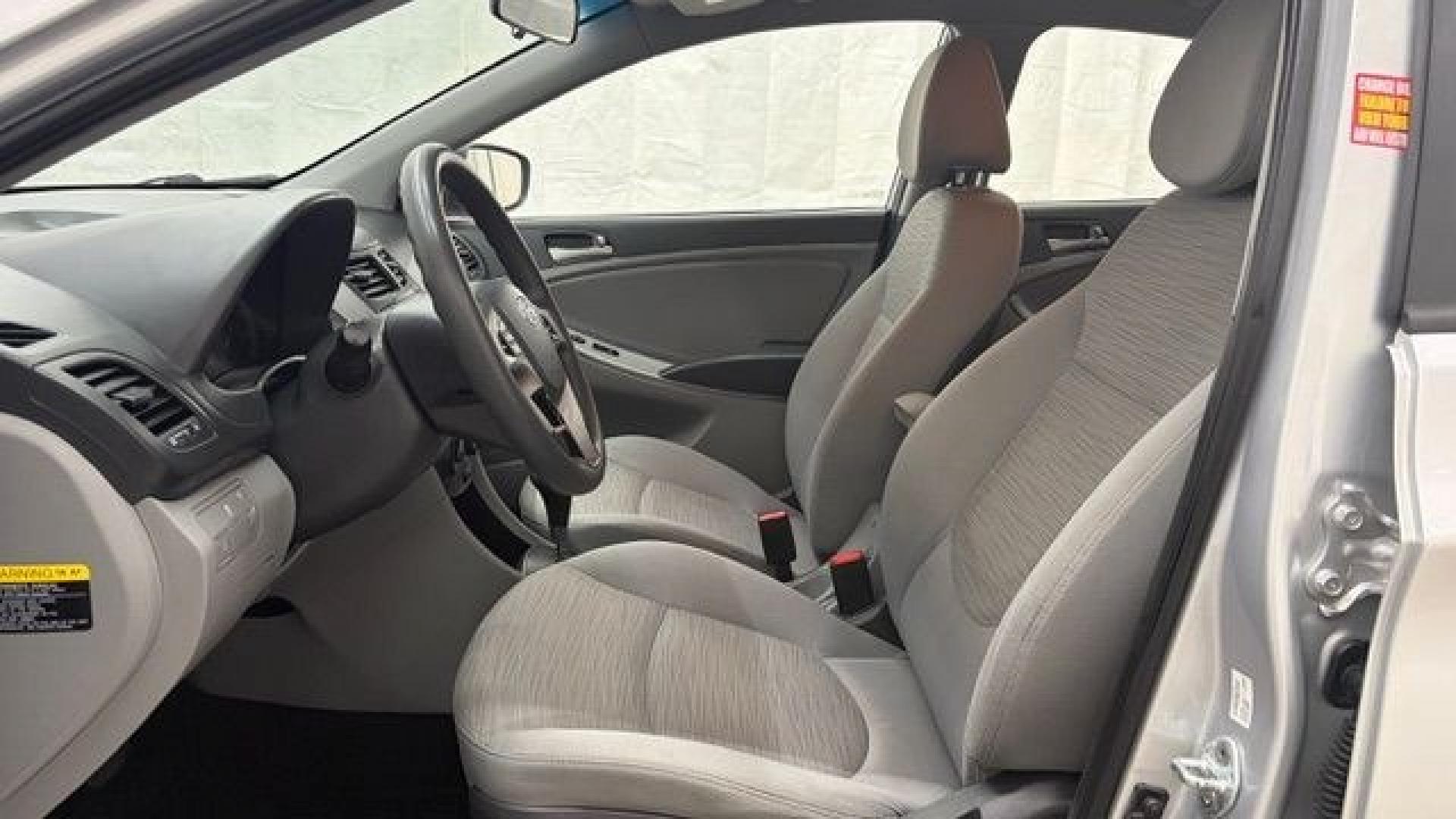 2017 Silver Hyundai Accent SE 4-Door 6A (KMHCT4AEXHU) with an 1.6L L4 DOHC 16V engine, 6-Speed Automatic transmission, located at 1806 Veterans Memorial Hwy SW, Austell, GA, 30168, (770) 944-9558, 33.817959, -84.606987- Photo#11