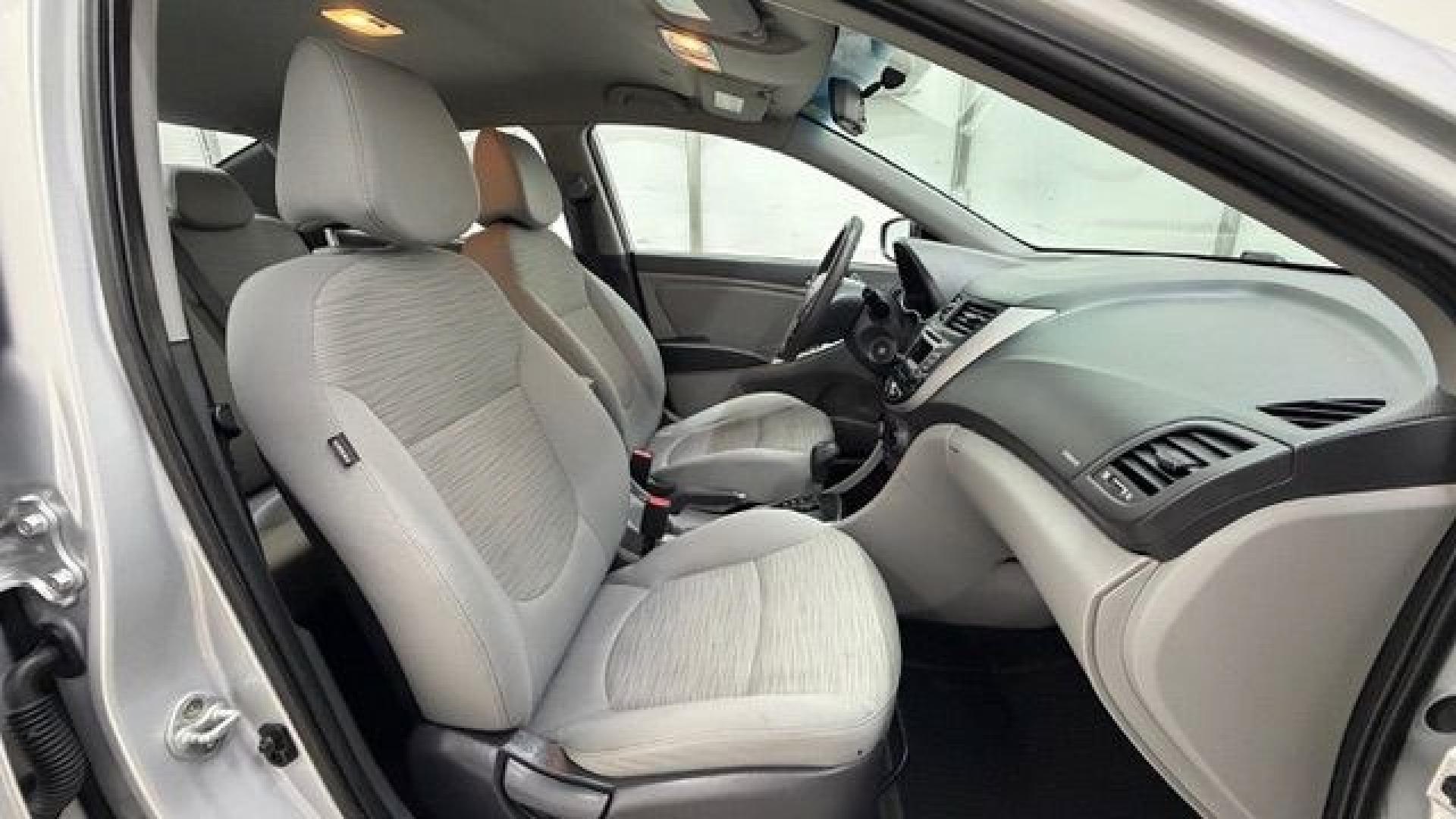 2017 Silver Hyundai Accent SE 4-Door 6A (KMHCT4AEXHU) with an 1.6L L4 DOHC 16V engine, 6-Speed Automatic transmission, located at 1806 Veterans Memorial Hwy SW, Austell, GA, 30168, (770) 944-9558, 33.817959, -84.606987- Photo#17
