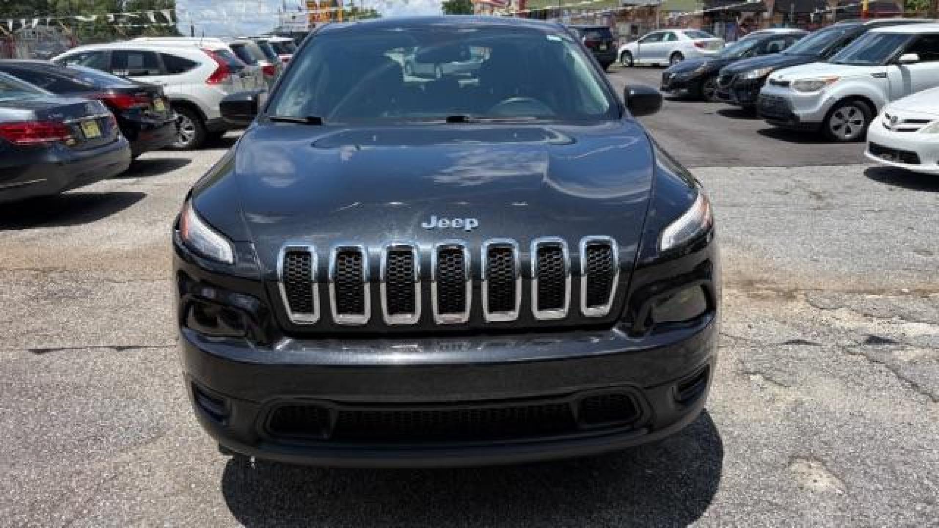 2014 Black Jeep Cherokee Sport FWD (1C4PJLAB7EW) with an 2.4L L4 DOHC 16V engine, 9-Speed Automatic transmission, located at 1806 Veterans Memorial Hwy SW, Austell, GA, 30168, (770) 944-9558, 33.817959, -84.606987 - Photo#1
