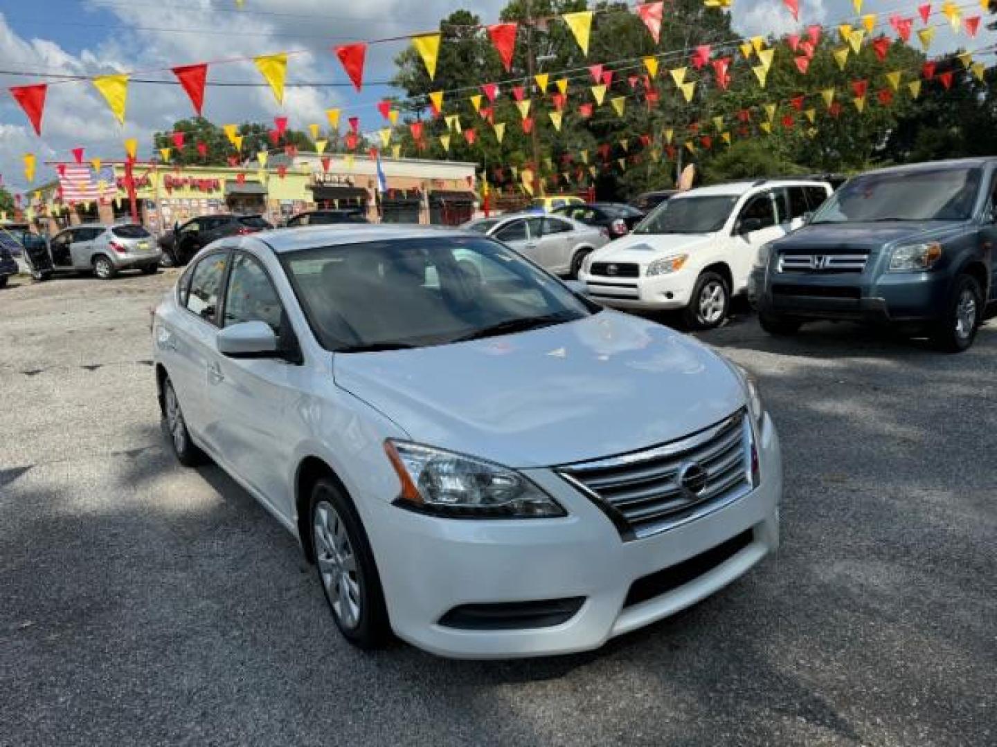 2013 White Nissan Sentra SV (3N1AB7AP5DL) with an 1.8L L4 SFI DOHC 16V engine, Continuously Variable Transmission transmission, located at 1806 Veterans Memorial Hwy SW, Austell, GA, 30168, (770) 944-9558, 33.817959, -84.606987 - Photo#0