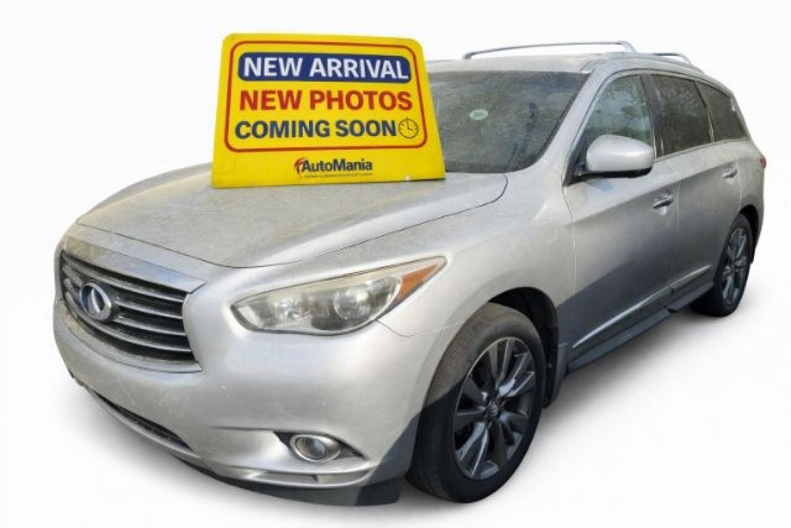 2013 Silver Infiniti JX AWD (5N1AL0MM3DC) with an 3.5L V6 DOHC 24V engine, Continuously Variabl transmission, located at 1806 Veterans Memorial Hwy SW, Austell, GA, 30168, (770) 944-9558, 33.817959, -84.606987 - Photo#0