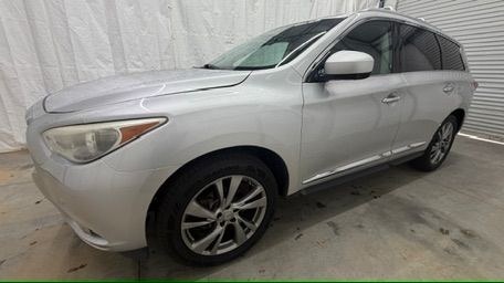 2013 Silver Infiniti JX AWD (5N1AL0MM3DC) with an 3.5L V6 DOHC 24V engine, Continuously Variabl transmission, located at 1806 Veterans Memorial Hwy SW, Austell, GA, 30168, (770) 944-9558, 33.817959, -84.606987- Photo#1
