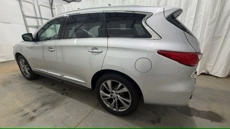 2013 Silver Infiniti JX AWD (5N1AL0MM3DC) with an 3.5L V6 DOHC 24V engine, Continuously Variabl transmission, located at 1806 Veterans Memorial Hwy SW, Austell, GA, 30168, (770) 944-9558, 33.817959, -84.606987- Photo#2