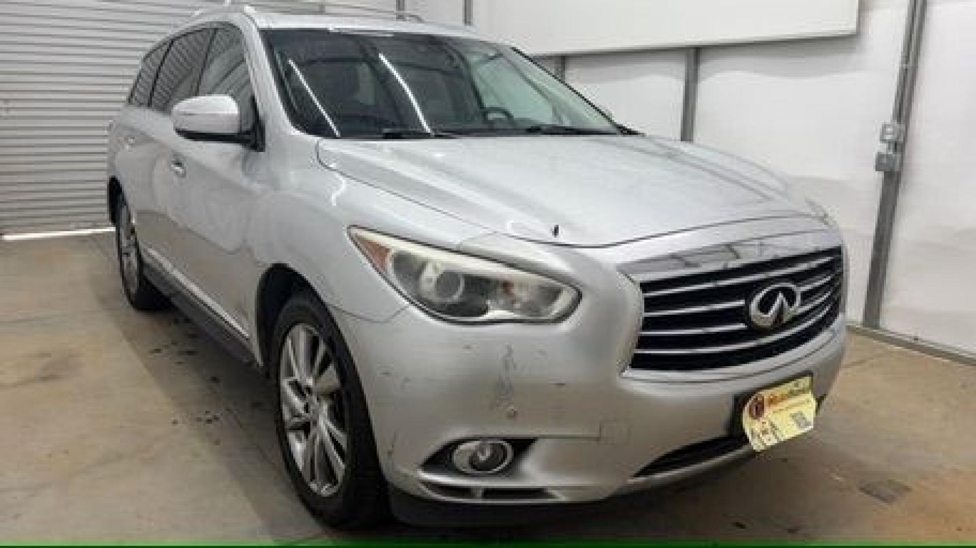 2013 Silver Infiniti JX AWD (5N1AL0MM3DC) with an 3.5L V6 DOHC 24V engine, Continuously Variabl transmission, located at 1806 Veterans Memorial Hwy SW, Austell, GA, 30168, (770) 944-9558, 33.817959, -84.606987- Photo#8