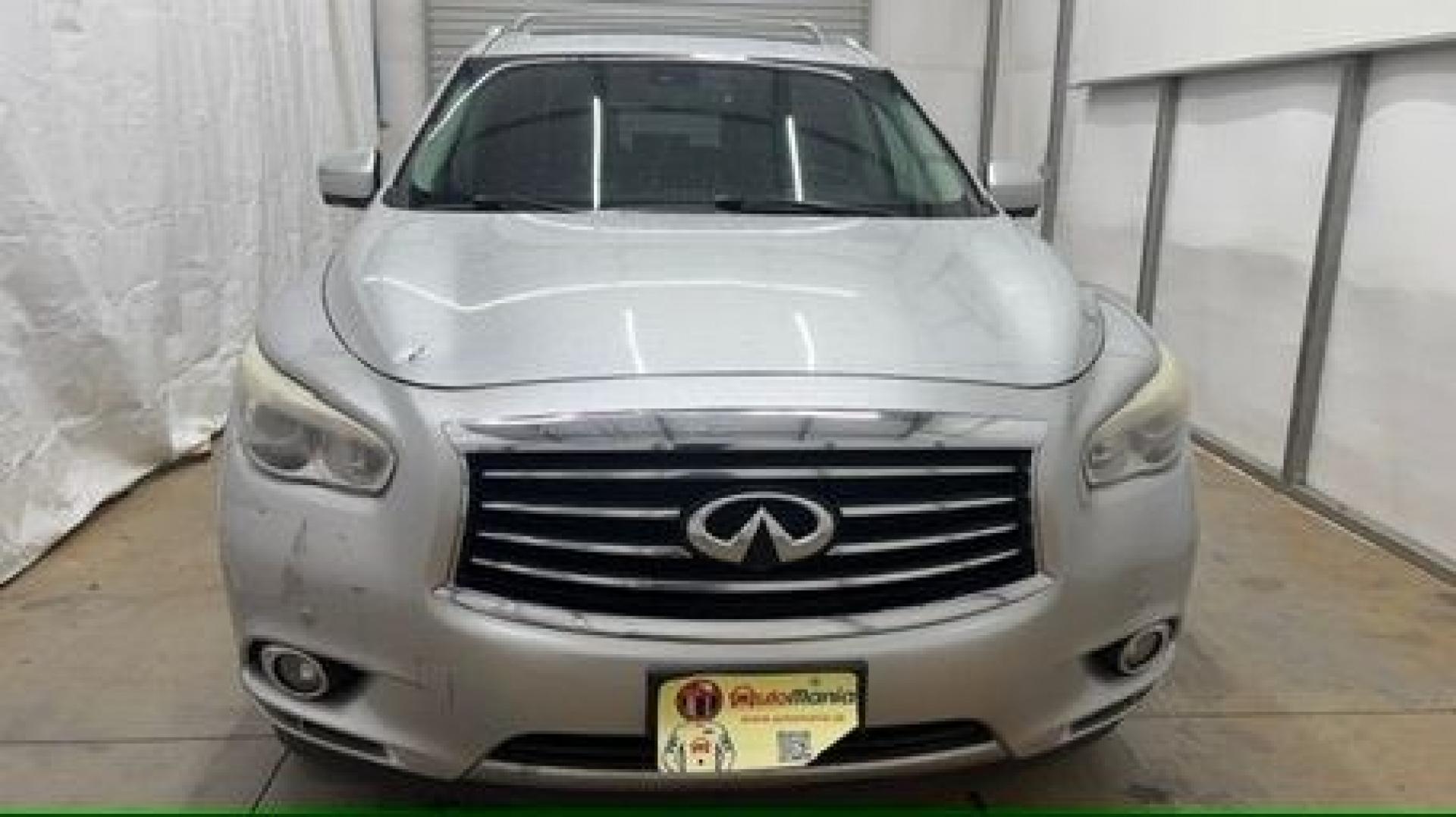 2013 Silver Infiniti JX AWD (5N1AL0MM3DC) with an 3.5L V6 DOHC 24V engine, Continuously Variabl transmission, located at 1806 Veterans Memorial Hwy SW, Austell, GA, 30168, (770) 944-9558, 33.817959, -84.606987- Photo#9