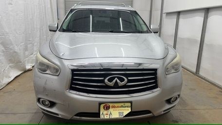 2013 Silver Infiniti JX AWD (5N1AL0MM3DC) with an 3.5L V6 DOHC 24V engine, Continuously Variabl transmission, located at 1806 Veterans Memorial Hwy SW, Austell, GA, 30168, (770) 944-9558, 33.817959, -84.606987- Photo#9