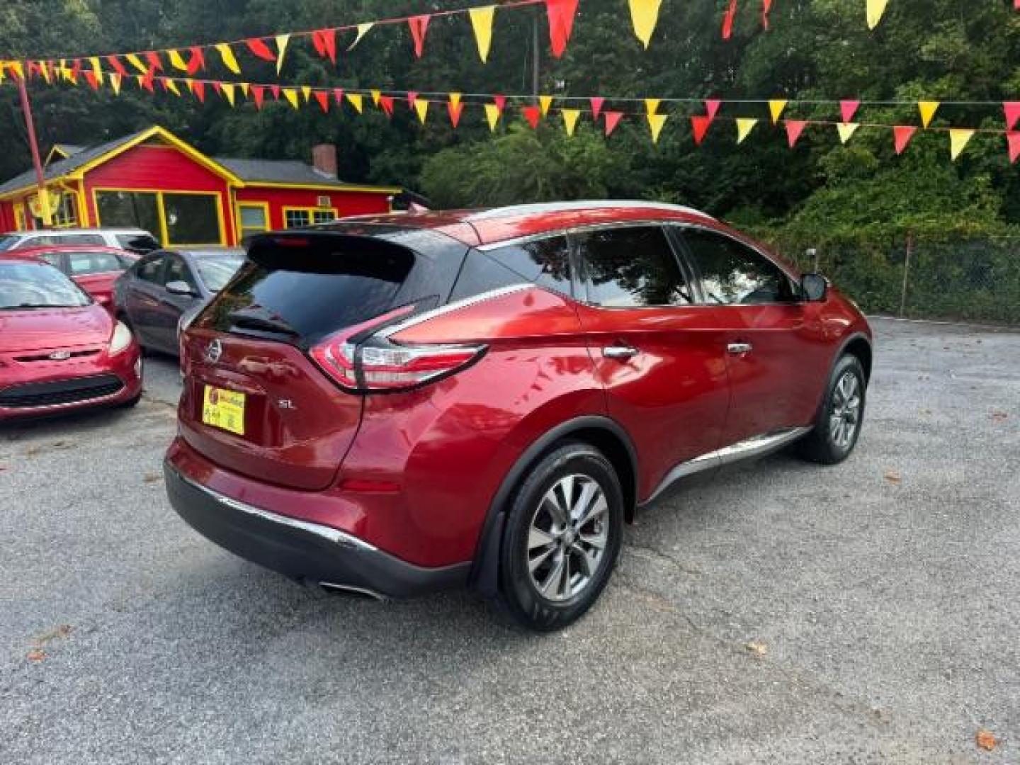 2015 RED Nissan Murano S (5N1AZ2MG7FN) with an 3.5L V6 DOHC 24V engine, Continuously Variable Transmission transmission, located at 1806 Veterans Memorial Hwy SW, Austell, GA, 30168, (770) 944-9558, 33.817959, -84.606987 - Photo#3