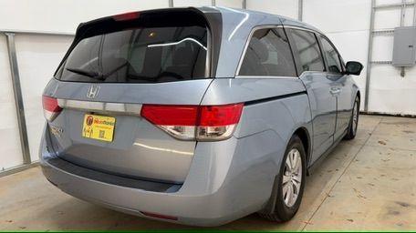 2014 Blue Honda Odyssey EX-L (5FNRL5H61EB) with an 3.5L V6 SOHC 24V engine, 6-Speed Automatic transmission, located at 1806 Veterans Memorial Hwy SW, Austell, GA, 30168, (770) 944-9558, 33.817959, -84.606987 - Photo#6