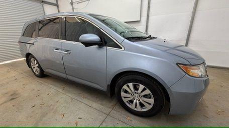 2014 Blue Honda Odyssey EX-L (5FNRL5H61EB) with an 3.5L V6 SOHC 24V engine, 6-Speed Automatic transmission, located at 1806 Veterans Memorial Hwy SW, Austell, GA, 30168, (770) 944-9558, 33.817959, -84.606987 - Photo#8