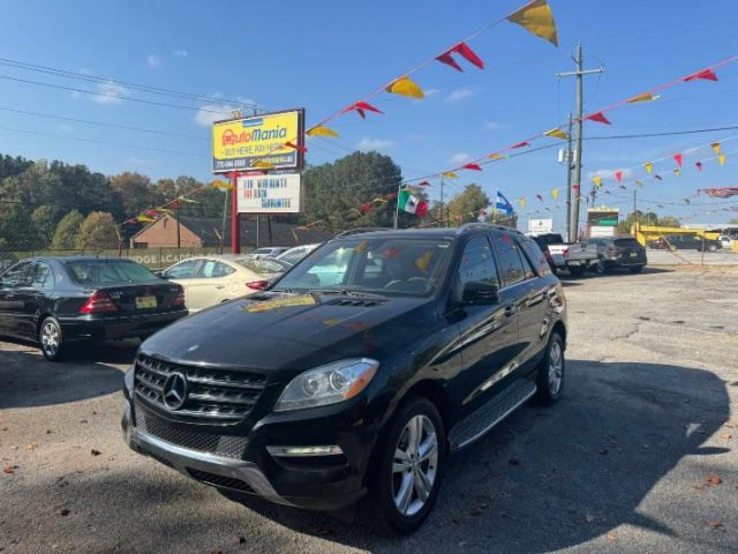2014 Black Mercedes-Benz M-Class ML350 (4JGDA5JB5EA) with an 3.5L V6 DOHC 24V engine, 7-Speed Automatic transmission, located at 1806 Veterans Memorial Hwy SW, Austell, GA, 30168, (770) 944-9558, 33.817959, -84.606987 - Photo#0