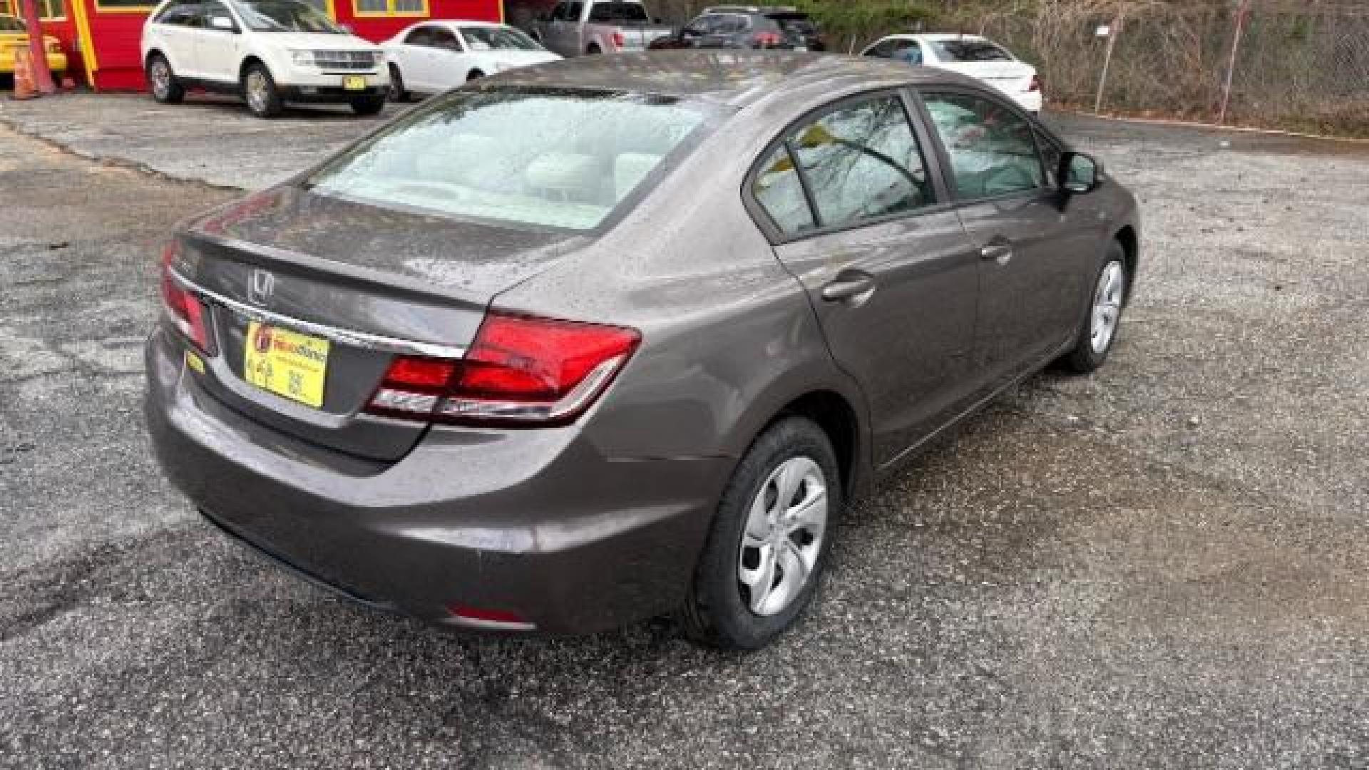 2013 Gray Honda Civic LX (19XFB2F59DE) with an 1.8L I-4 MPI SOHC engine, located at 1806 Veterans Memorial Hwy SW, Austell, GA, 30168, (770) 944-9558, 33.817959, -84.606987 - Photo#3