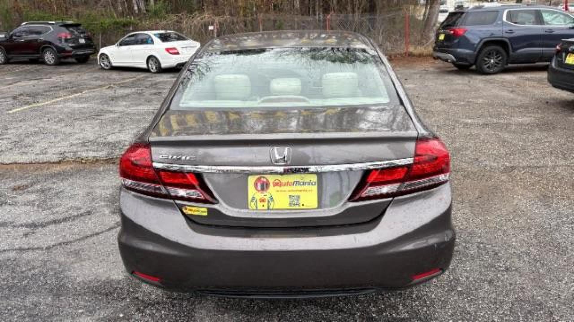 2013 Gray Honda Civic LX (19XFB2F59DE) with an 1.8L I-4 MPI SOHC engine, located at 1806 Veterans Memorial Hwy SW, Austell, GA, 30168, (770) 944-9558, 33.817959, -84.606987 - Photo#4
