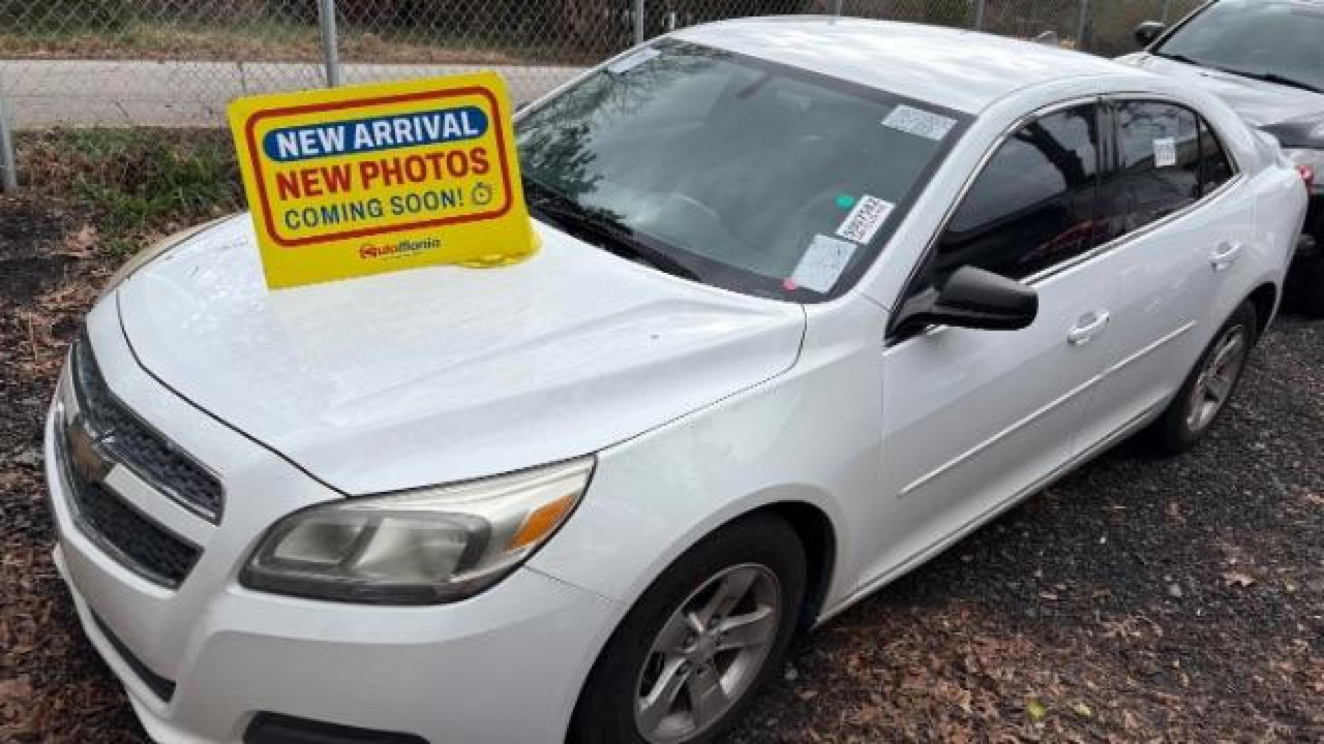2013 White Chevrolet Malibu 1LS (1G11B5SA5DF) with an ECOTEC 2.5L I-4 gasoline direct injection engine, located at 1806 Veterans Memorial Hwy SW, Austell, GA, 30168, (770) 944-9558, 33.817959, -84.606987 - Photo#0