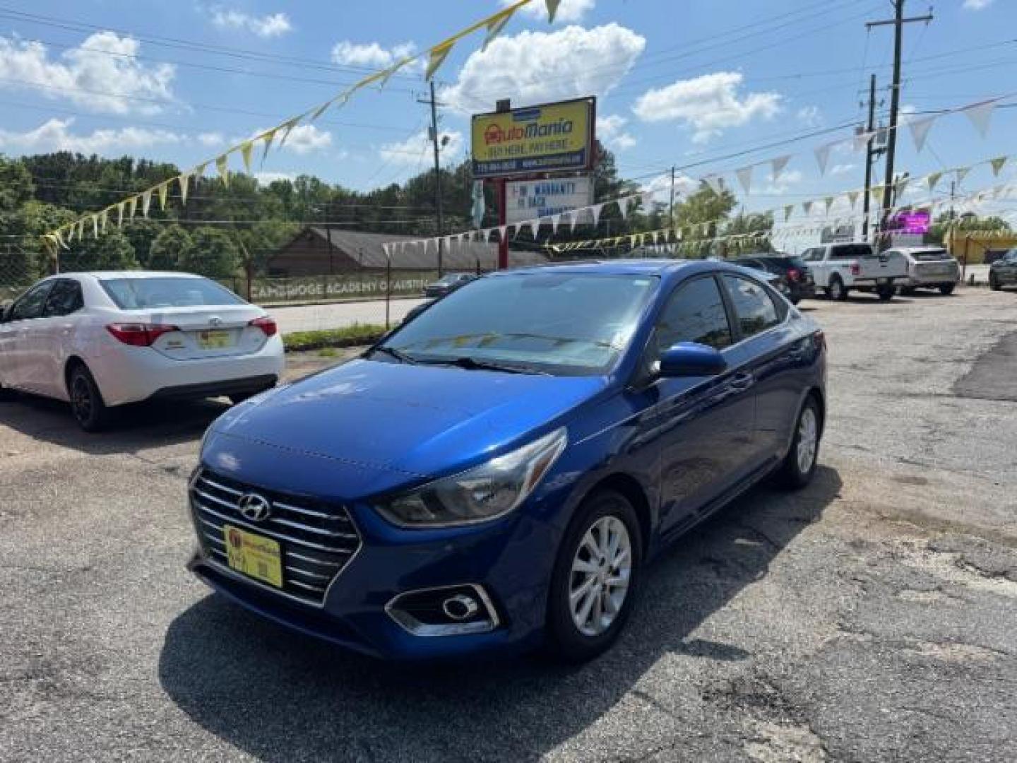 2019 Blue Hyundai Accent SEL (3KPC24A33KE) with an 1.6L I-4 gasoline direct injection engine, located at 1806 Veterans Memorial Hwy SW, Austell, GA, 30168, (770) 944-9558, 33.817959, -84.606987 - Photo#0