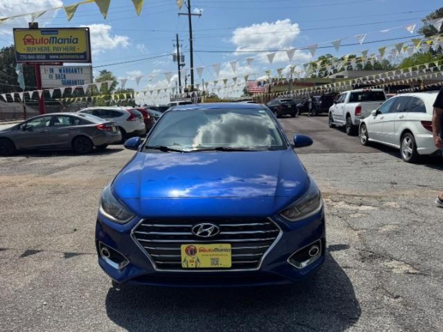 2019 Blue Hyundai Accent SEL (3KPC24A33KE) with an 1.6L I-4 gasoline direct injection engine, located at 1806 Veterans Memorial Hwy SW, Austell, GA, 30168, (770) 944-9558, 33.817959, -84.606987 - Photo#1