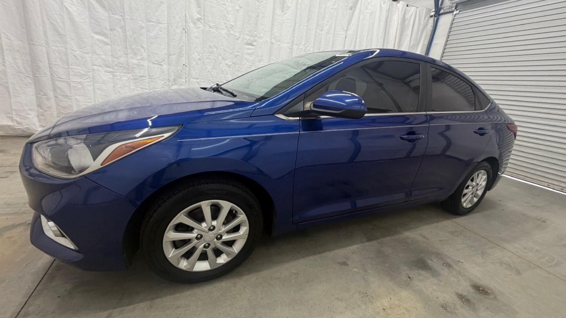 2019 Blue Hyundai Accent SEL (3KPC24A33KE) with an 1.6L I-4 gasoline di engine, located at 1806 Veterans Memorial Hwy SW, Austell, GA, 30168, (770) 944-9558, 33.817959, -84.606987- Photo#1