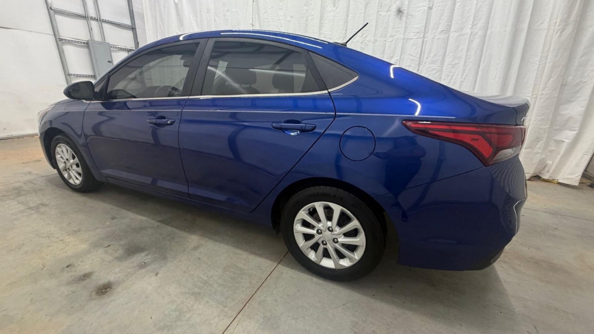 2019 Blue Hyundai Accent SEL (3KPC24A33KE) with an 1.6L I-4 gasoline di engine, located at 1806 Veterans Memorial Hwy SW, Austell, GA, 30168, (770) 944-9558, 33.817959, -84.606987- Photo#2