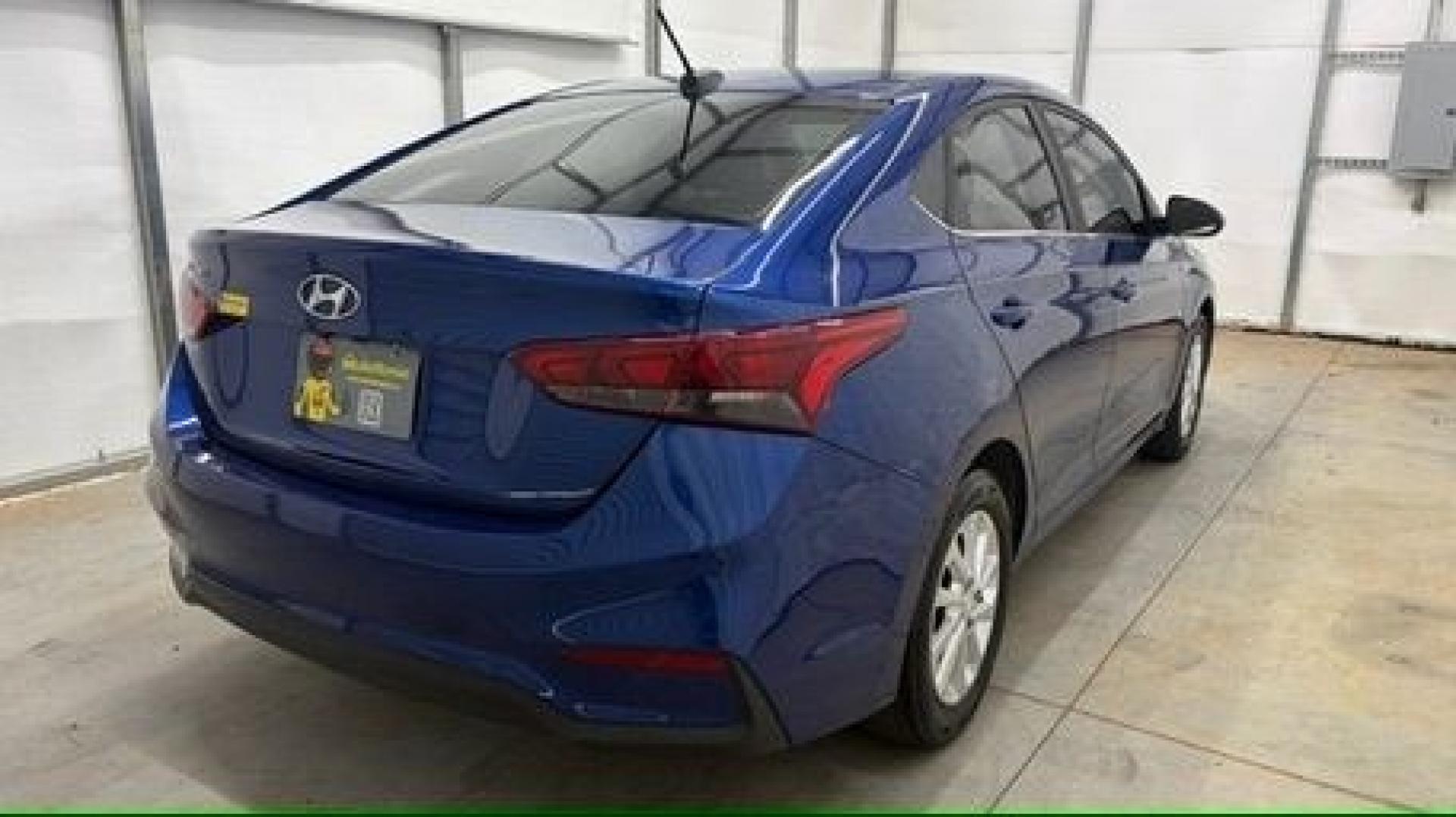 2019 Blue Hyundai Accent SEL (3KPC24A33KE) with an 1.6L I-4 gasoline di engine, located at 1806 Veterans Memorial Hwy SW, Austell, GA, 30168, (770) 944-9558, 33.817959, -84.606987- Photo#5