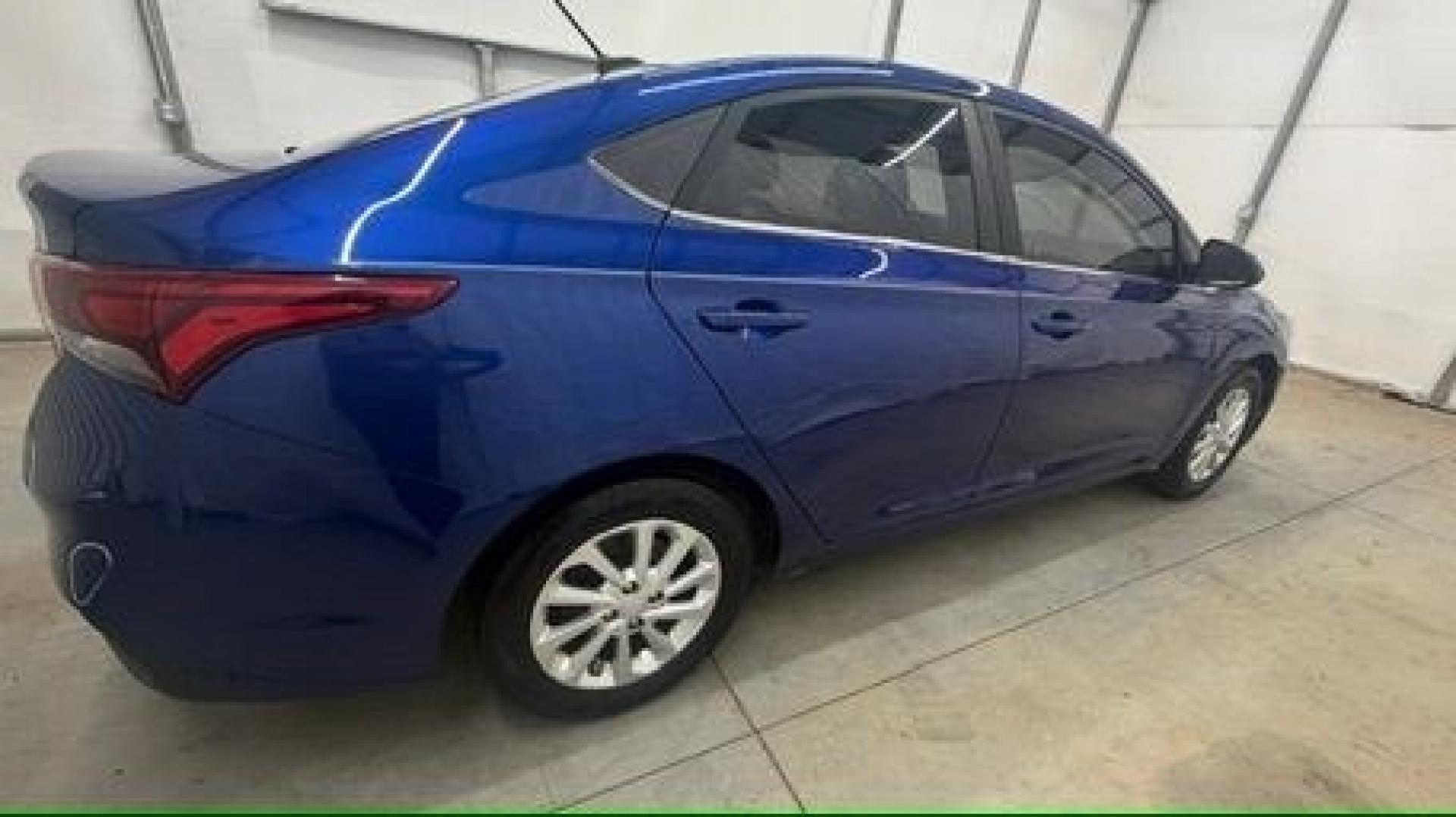2019 Blue Hyundai Accent SEL (3KPC24A33KE) with an 1.6L I-4 gasoline di engine, located at 1806 Veterans Memorial Hwy SW, Austell, GA, 30168, (770) 944-9558, 33.817959, -84.606987- Photo#6