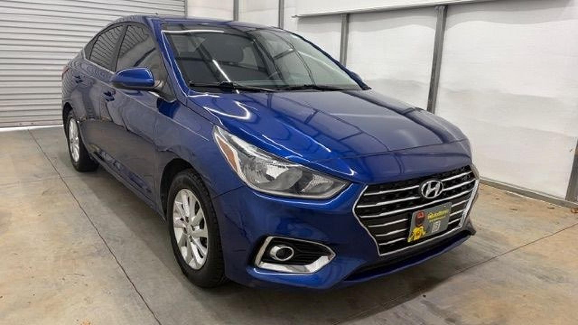 2019 Blue Hyundai Accent SEL (3KPC24A33KE) with an 1.6L I-4 gasoline di engine, located at 1806 Veterans Memorial Hwy SW, Austell, GA, 30168, (770) 944-9558, 33.817959, -84.606987- Photo#8