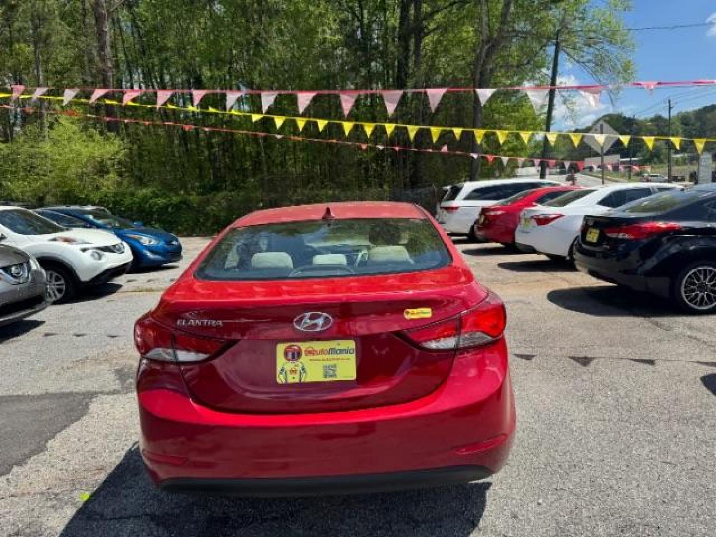 2015 Red Hyundai Elantra SE (KMHDH4AE7FU) with an Nu 1.8L I-4 DOHC engine, located at 1806 Veterans Memorial Hwy SW, Austell, GA, 30168, (770) 944-9558, 33.817959, -84.606987 - Photo#1