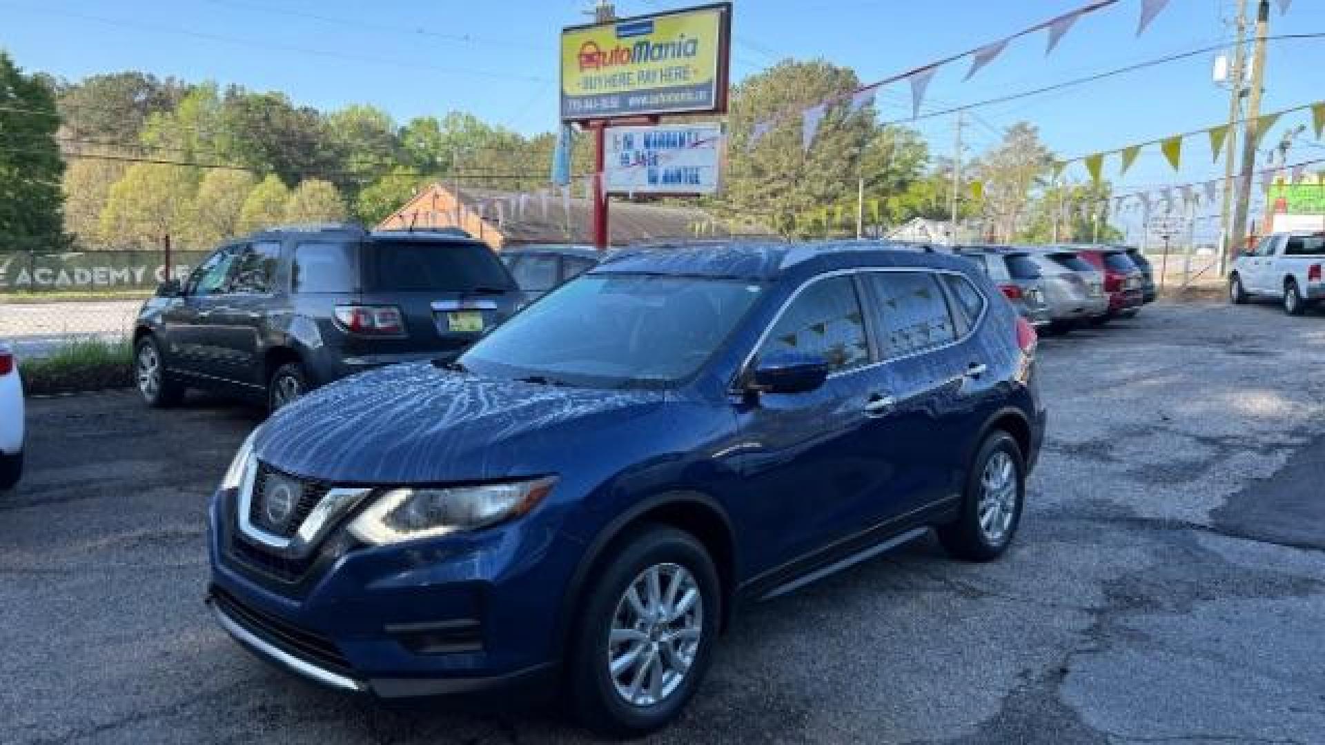 2017 Blue Nissan Rogue SV (JN8AT2MT5HW) with an 2.5L I-4 DOHC engine, located at 1806 Veterans Memorial Hwy SW, Austell, GA, 30168, (770) 944-9558, 33.817959, -84.606987 - Photo#0