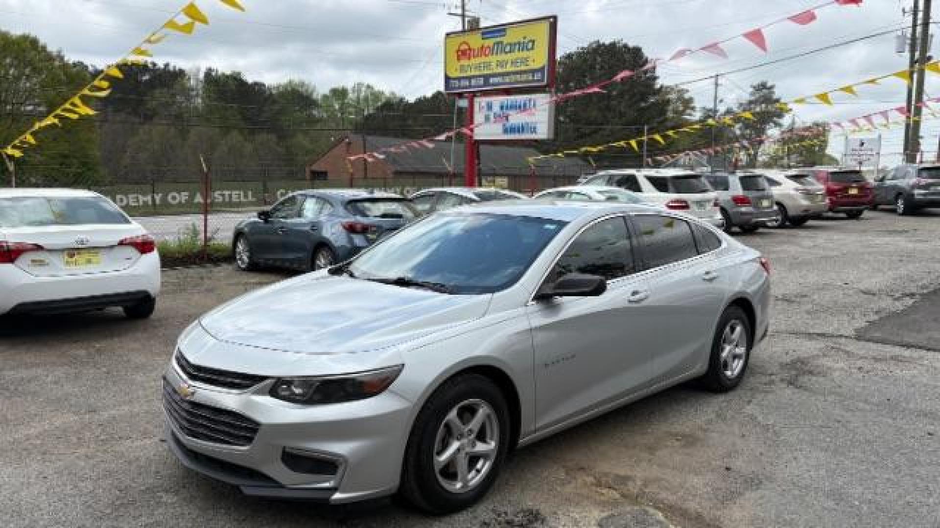 2018 Gray Chevrolet Malibu 1LS (1G1ZB5ST8JF) with an ECOTEC 1.5L I-4 gasoline direct injection engine, located at 1806 Veterans Memorial Hwy SW, Austell, GA, 30168, (770) 944-9558, 33.817959, -84.606987 - Photo#0