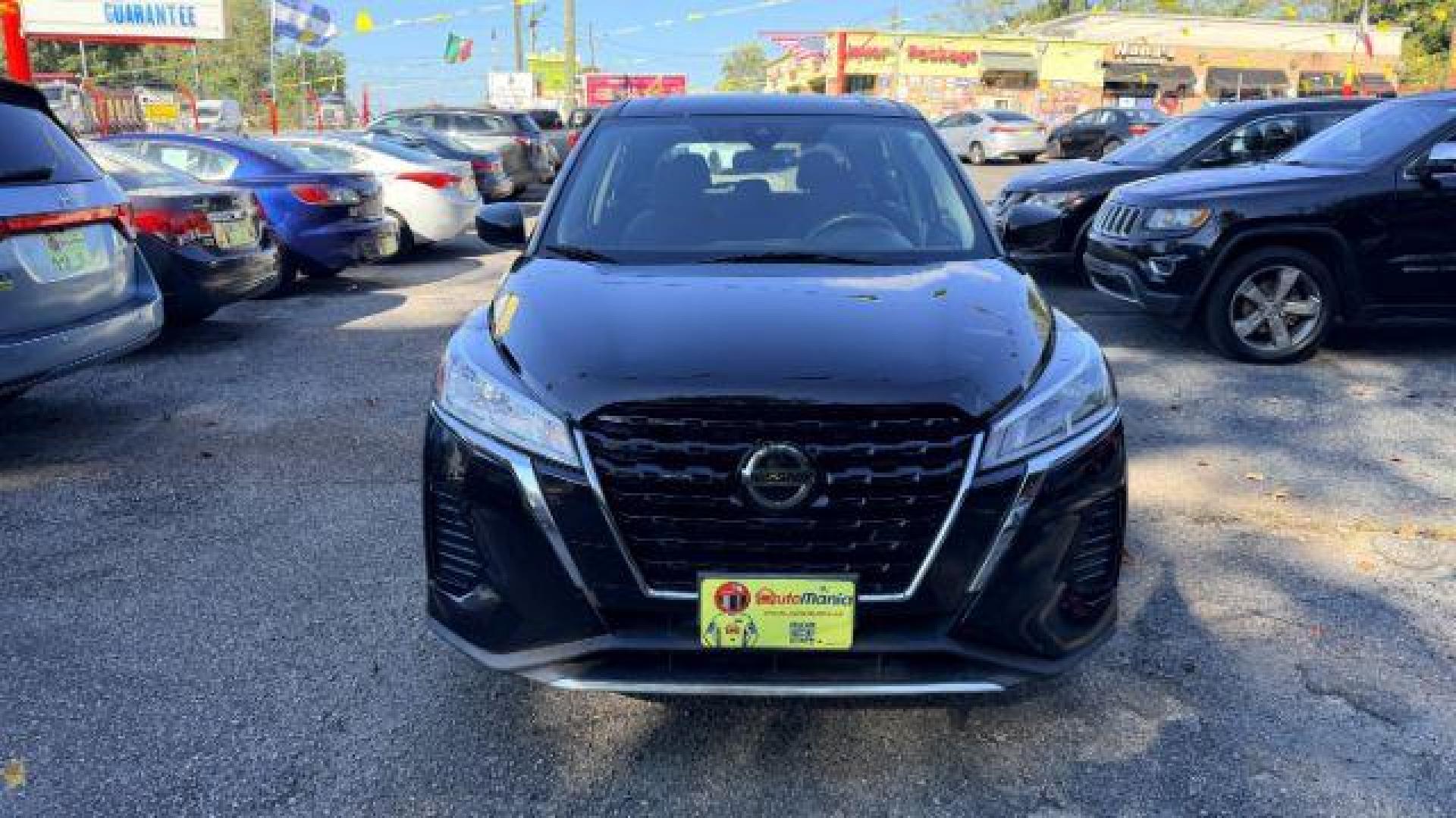 2021 Black Nissan Kicks S Xtronic CVT (3N1CP5BV9ML) with an 1.6L I-4 DOHC engine, located at 1806 Veterans Memorial Hwy SW, Austell, GA, 30168, (770) 944-9558, 33.817959, -84.606987 - Photo#1