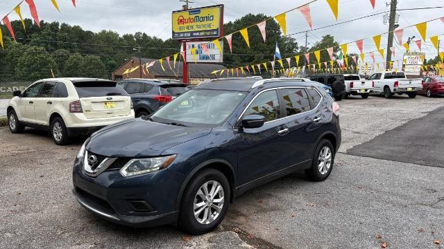 2015 Blue Nissan Rogue SV (KNMAT2MT3FP) with an 2.5L I-4 DOHC engine, located at 1806 Veterans Memorial Hwy SW, Austell, GA, 30168, (770) 944-9558, 33.817959, -84.606987 - Photo#0