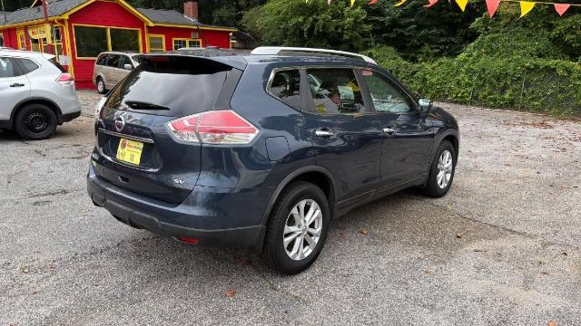 2015 Blue Nissan Rogue SV (KNMAT2MT3FP) with an 2.5L I-4 DOHC engine, located at 1806 Veterans Memorial Hwy SW, Austell, GA, 30168, (770) 944-9558, 33.817959, -84.606987 - Photo#3