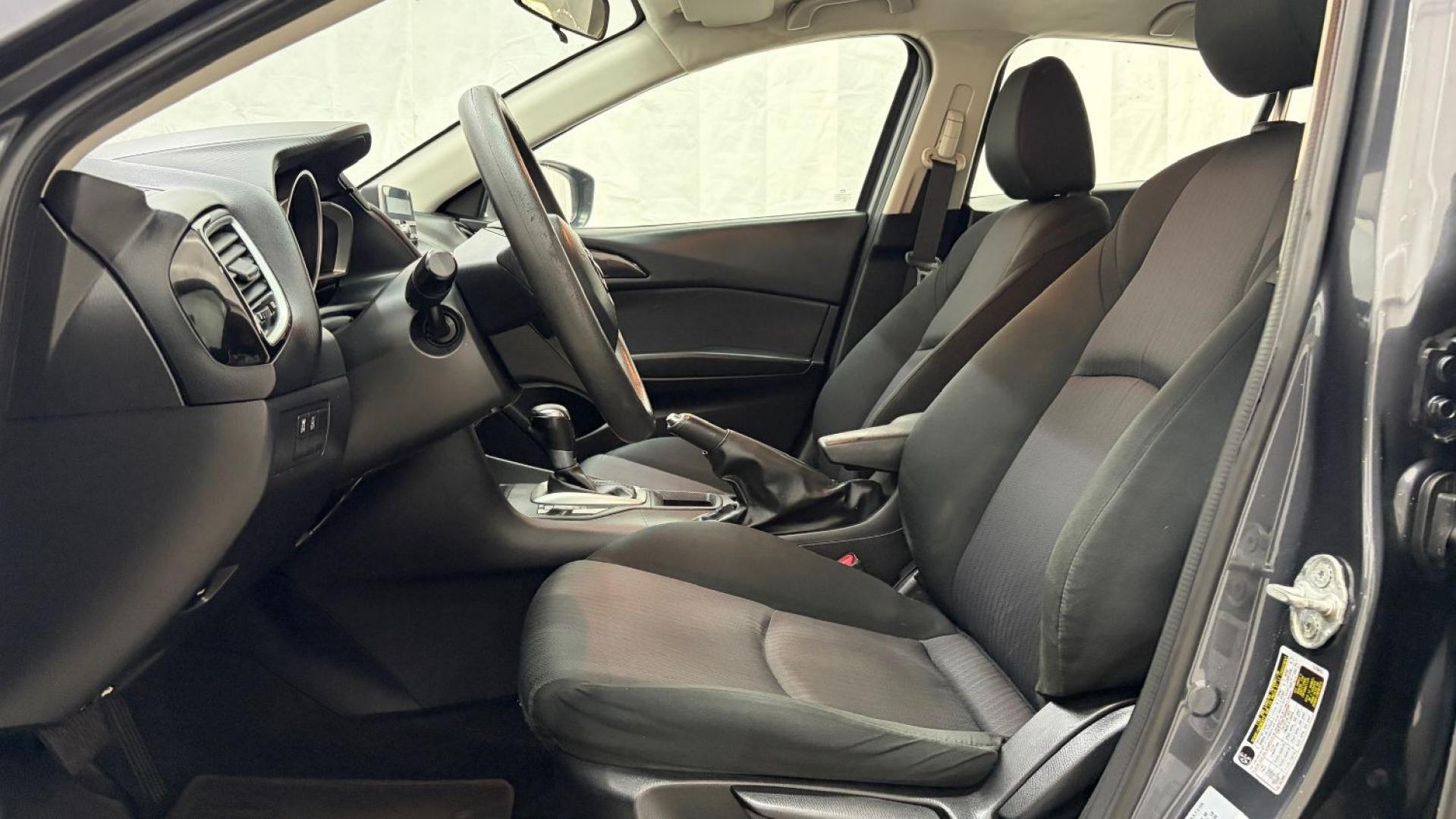 2014 Gray Mazda Mazda3 i Sport (JM1BM1U76E1) with an SKYACTIV-G 2L I-4 ga engine, located at 1806 Veterans Memorial Hwy SW, Austell, GA, 30168, (770) 944-9558, 33.817959, -84.606987- Photo#11