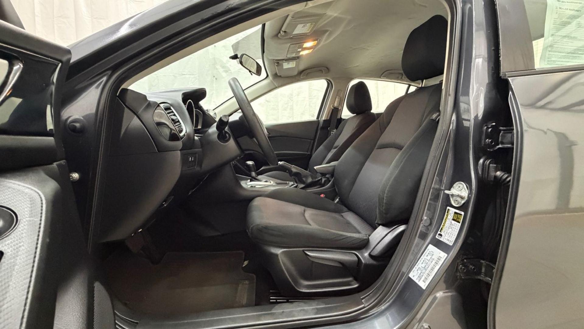 2014 Gray Mazda Mazda3 i Sport (JM1BM1U76E1) with an SKYACTIV-G 2L I-4 ga engine, located at 1806 Veterans Memorial Hwy SW, Austell, GA, 30168, (770) 944-9558, 33.817959, -84.606987- Photo#12