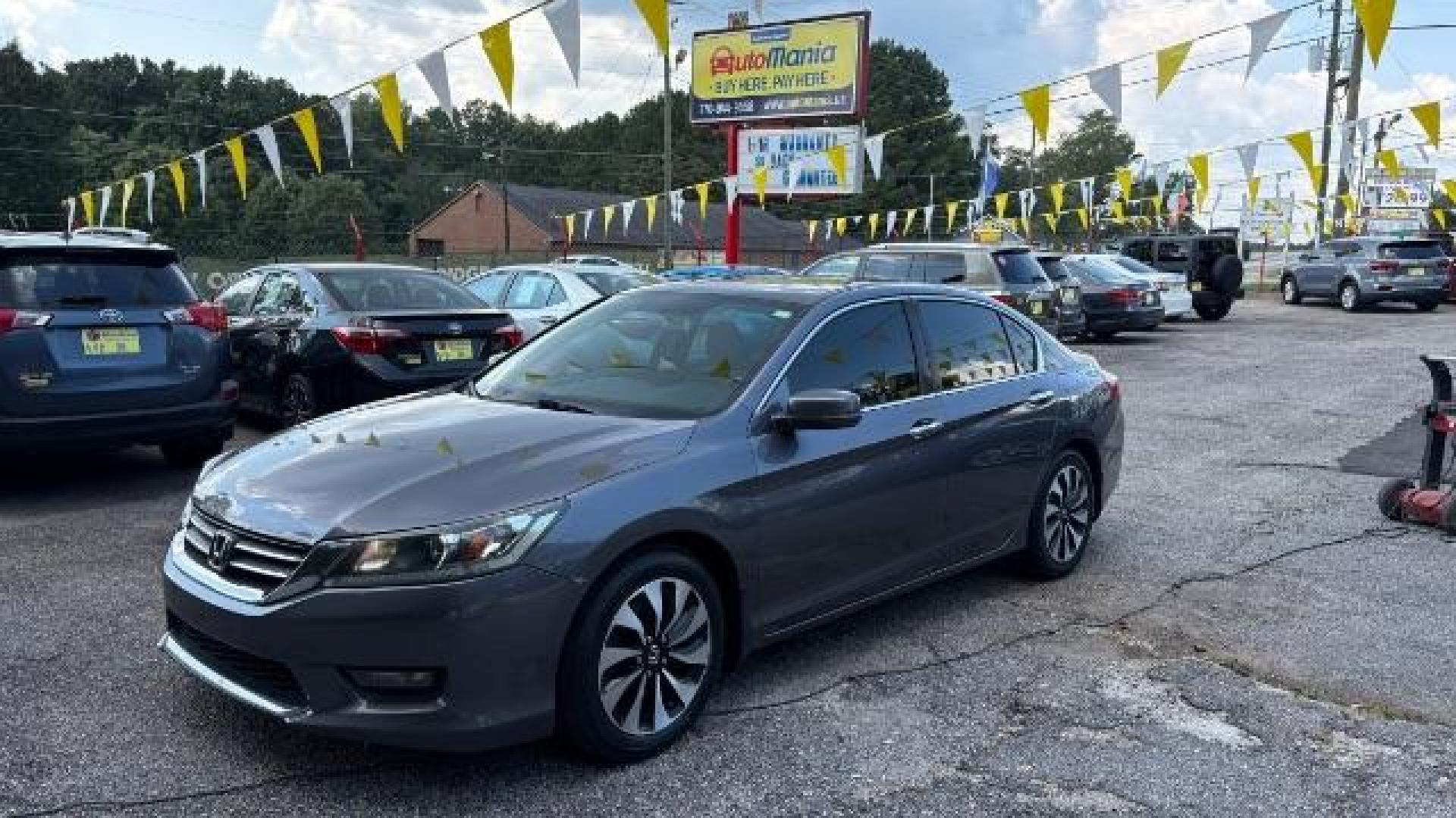 2014 Gray Honda Accord EX (1HGCR2F7XEA) with an 2.4L I-4 gasoline direct injection engine, located at 1806 Veterans Memorial Hwy SW, Austell, GA, 30168, (770) 944-9558, 33.817959, -84.606987 - Photo#0