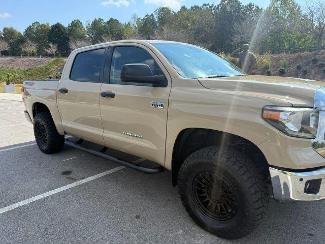 2020 Tan Toyota Tundra SR5 | TRD Pro (5TFDY5F19LX) with an I-FORCE 5.7L V-8 DOHC engine, located at 1806 Veterans Memorial Hwy SW, Austell, GA, 30168, (770) 944-9558, 33.817959, -84.606987 - Photo#2