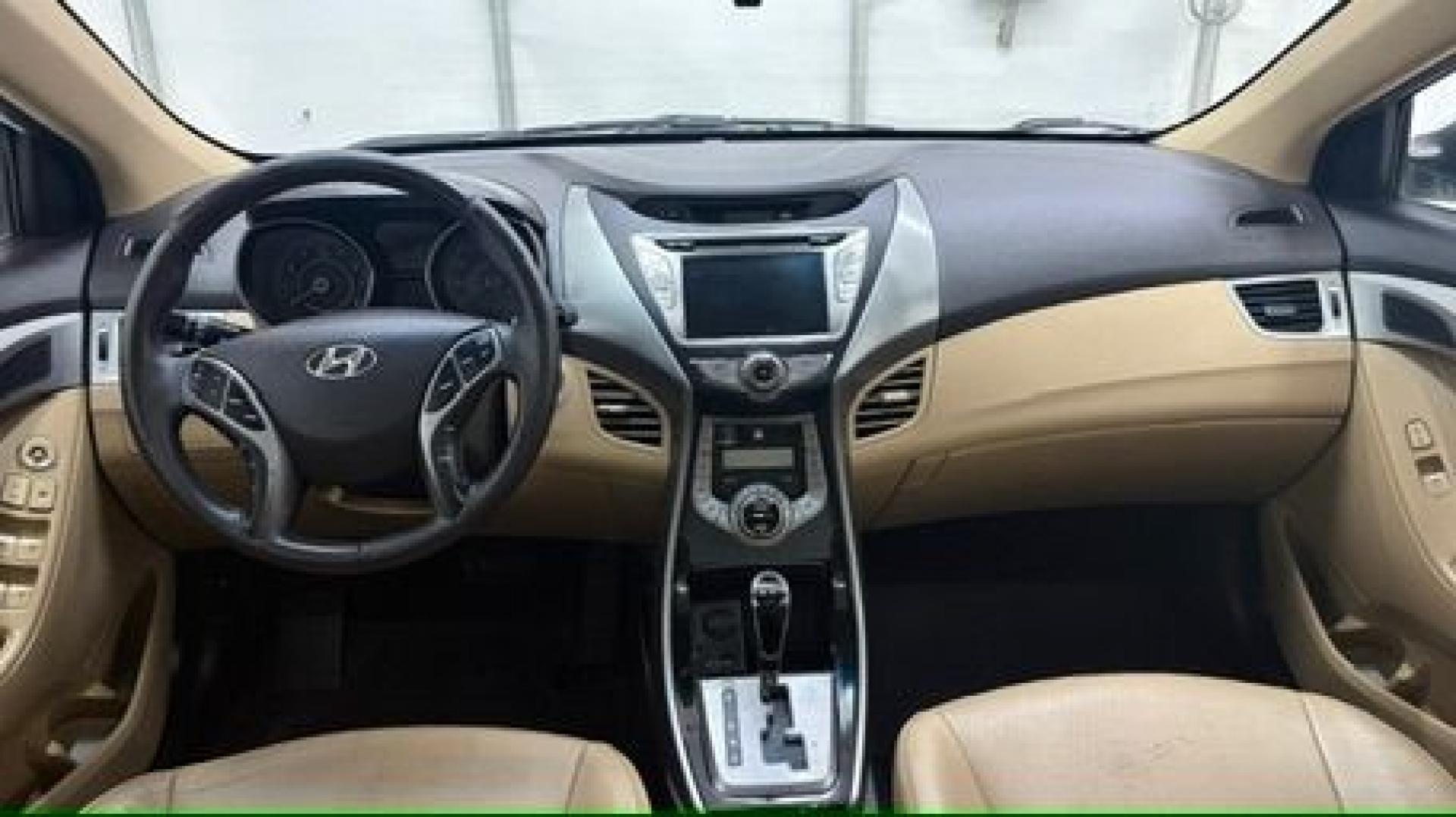 2013 White Hyundai Elantra Limited (5NPDH4AE2DH) with an 1.8L I-4 DOHC engine, located at 1806 Veterans Memorial Hwy SW, Austell, GA, 30168, (770) 944-9558, 33.817959, -84.606987- Photo#15