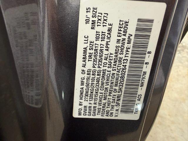 2016 Gray Honda Odyssey SE (5FNRL5H32GB) with an 3.5L V-6 i-VTEC variable valve control engine, located at 1806 Veterans Memorial Hwy SW, Austell, GA, 30168, (770) 944-9558, 33.817959, -84.606987 - Photo#23