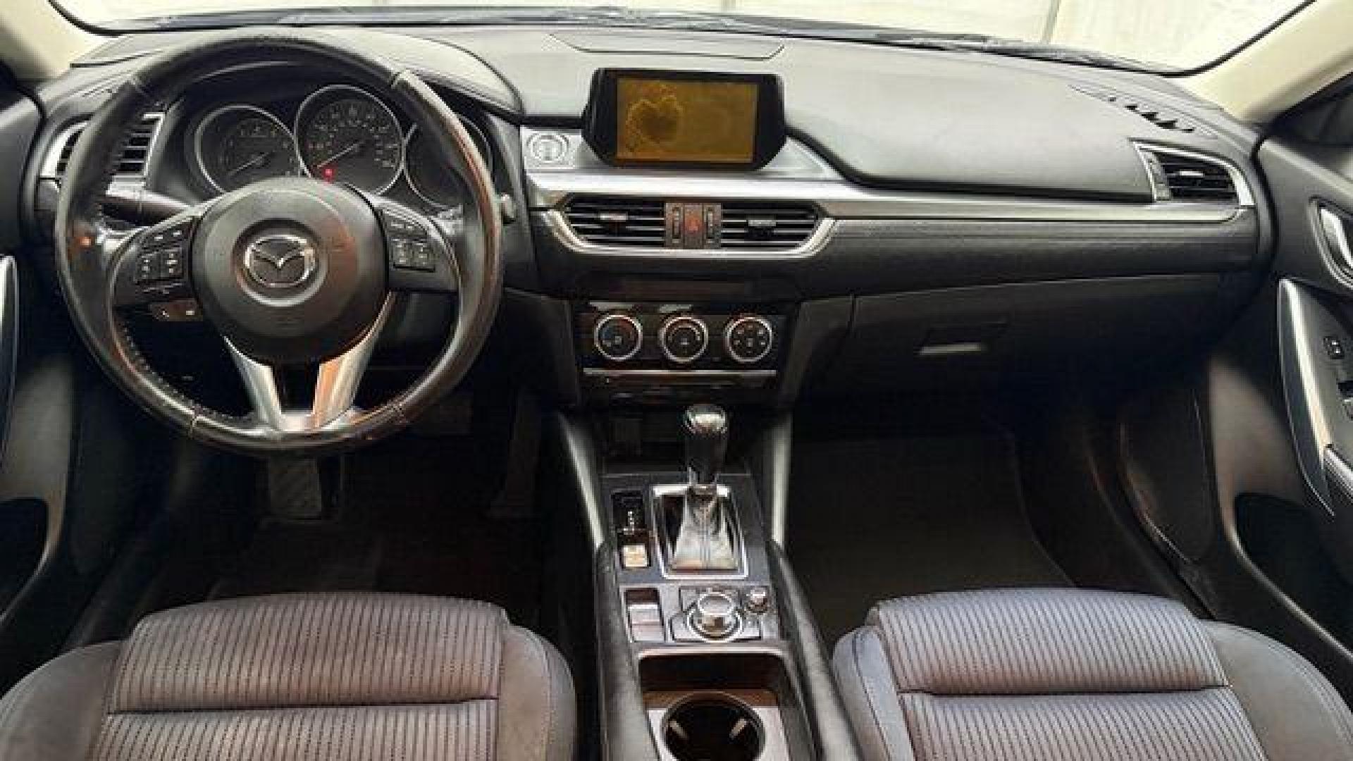 2016 Black Mazda Mazda6 i Sport (JM1GJ1U57G1) with an SKYACTIV-G 2.5L I-4 gasoline direct injection engine, located at 1806 Veterans Memorial Hwy SW, Austell, GA, 30168, (770) 944-9558, 33.817959, -84.606987 - Photo#15