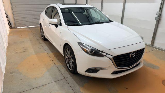 2018 White Mazda Mazda3 Grand Touring (3MZBN1W38JM) with an SKYACTIV-G 2.5L I-4 gasoline direct injection engine, located at 1806 Veterans Memorial Hwy SW, Austell, GA, 30168, (770) 944-9558, 33.817959, -84.606987 - Photo#8