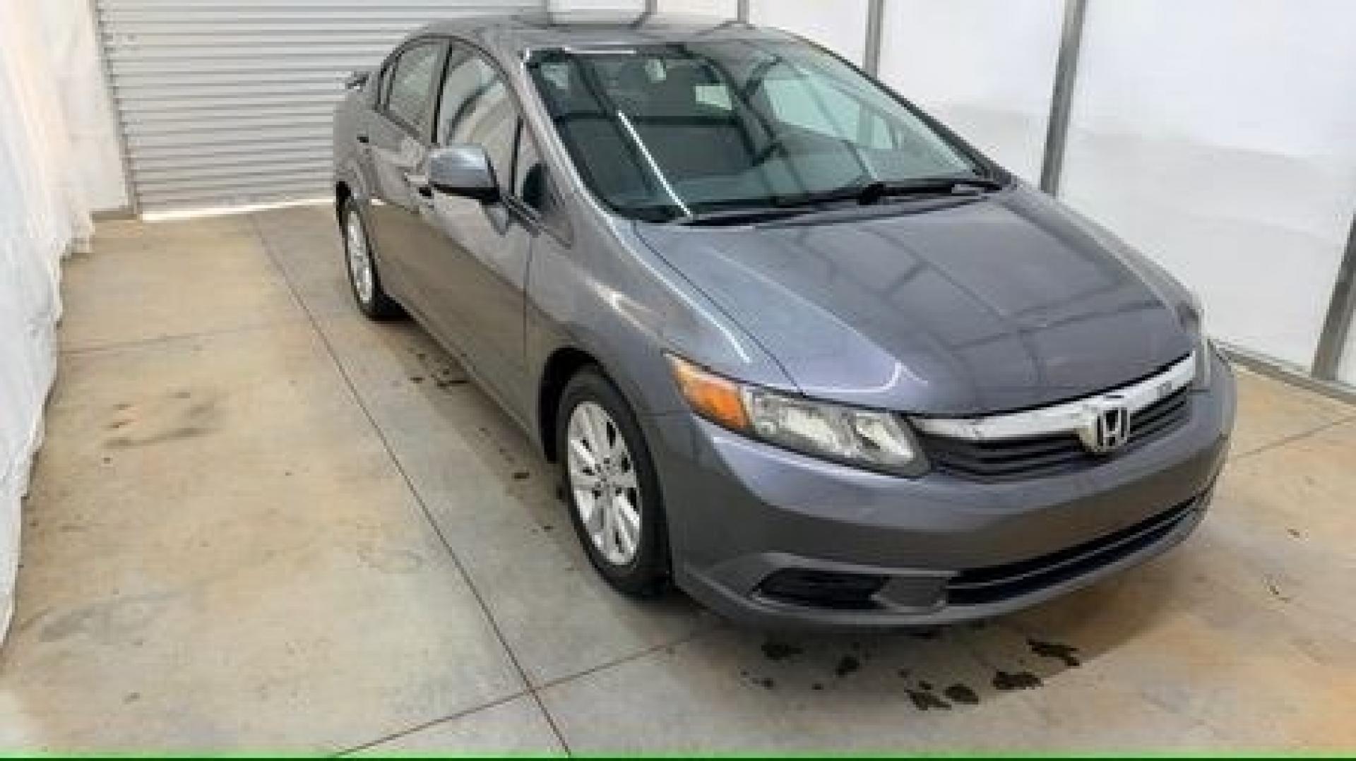 2012 GRAY Honda Civic EX (19XFB2F8XCE) with an 1.8L I-4 i-VTEC variable valve control engine, located at 1806 Veterans Memorial Hwy SW, Austell, GA, 30168, (770) 944-9558, 33.817959, -84.606987 - Photo#8