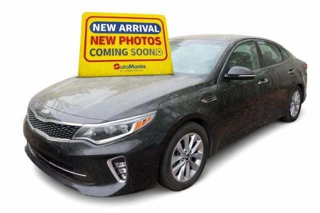 2018 Black Kia Optima EX (5XXGU4L30JG) with an Theta II 2.4L I-4 gasoline direct injection engine, located at 1806 Veterans Memorial Hwy SW, Austell, GA, 30168, (770) 944-9558, 33.817959, -84.606987 - Photo#0