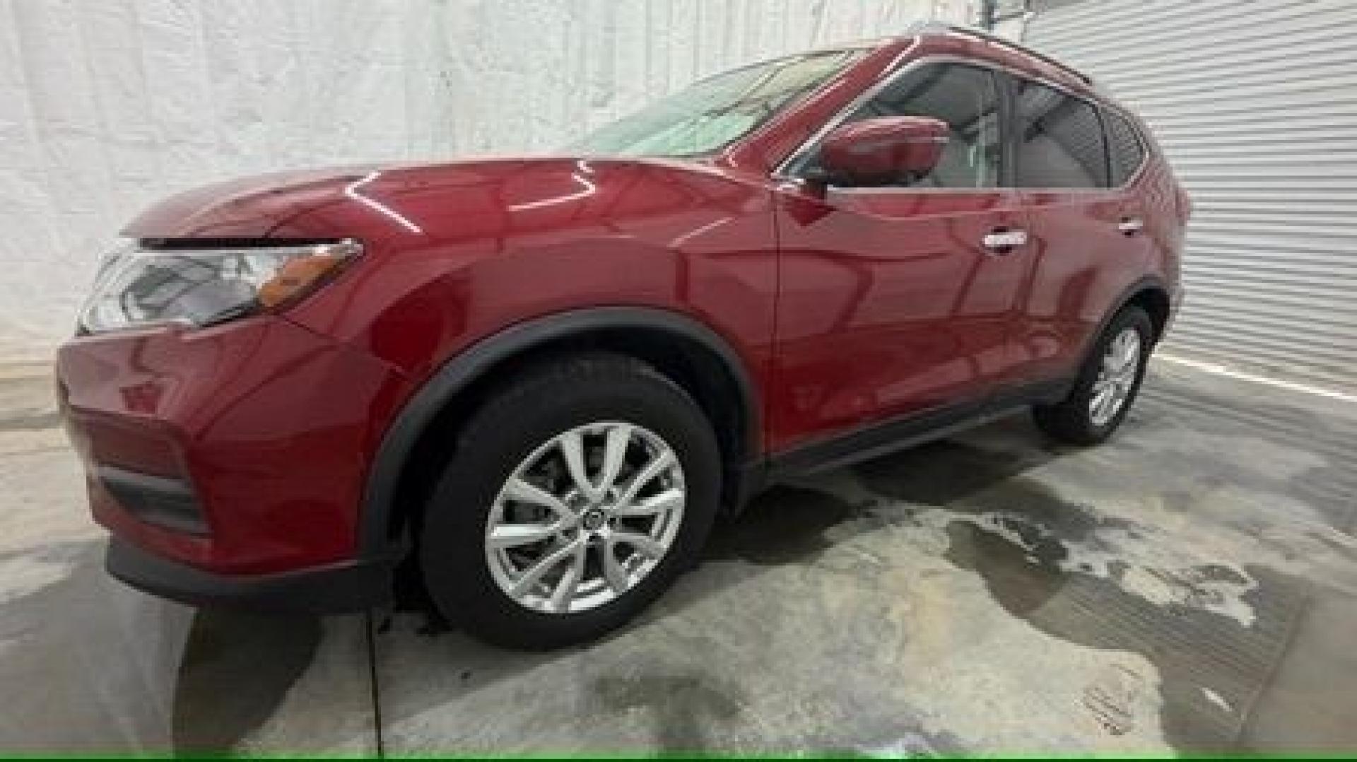 2017 Red Nissan Rogue SV (JN8AT2MT1HW) with an 2.5L I-4 DOHC engine, located at 1806 Veterans Memorial Hwy SW, Austell, GA, 30168, (770) 944-9558, 33.817959, -84.606987- Photo#1
