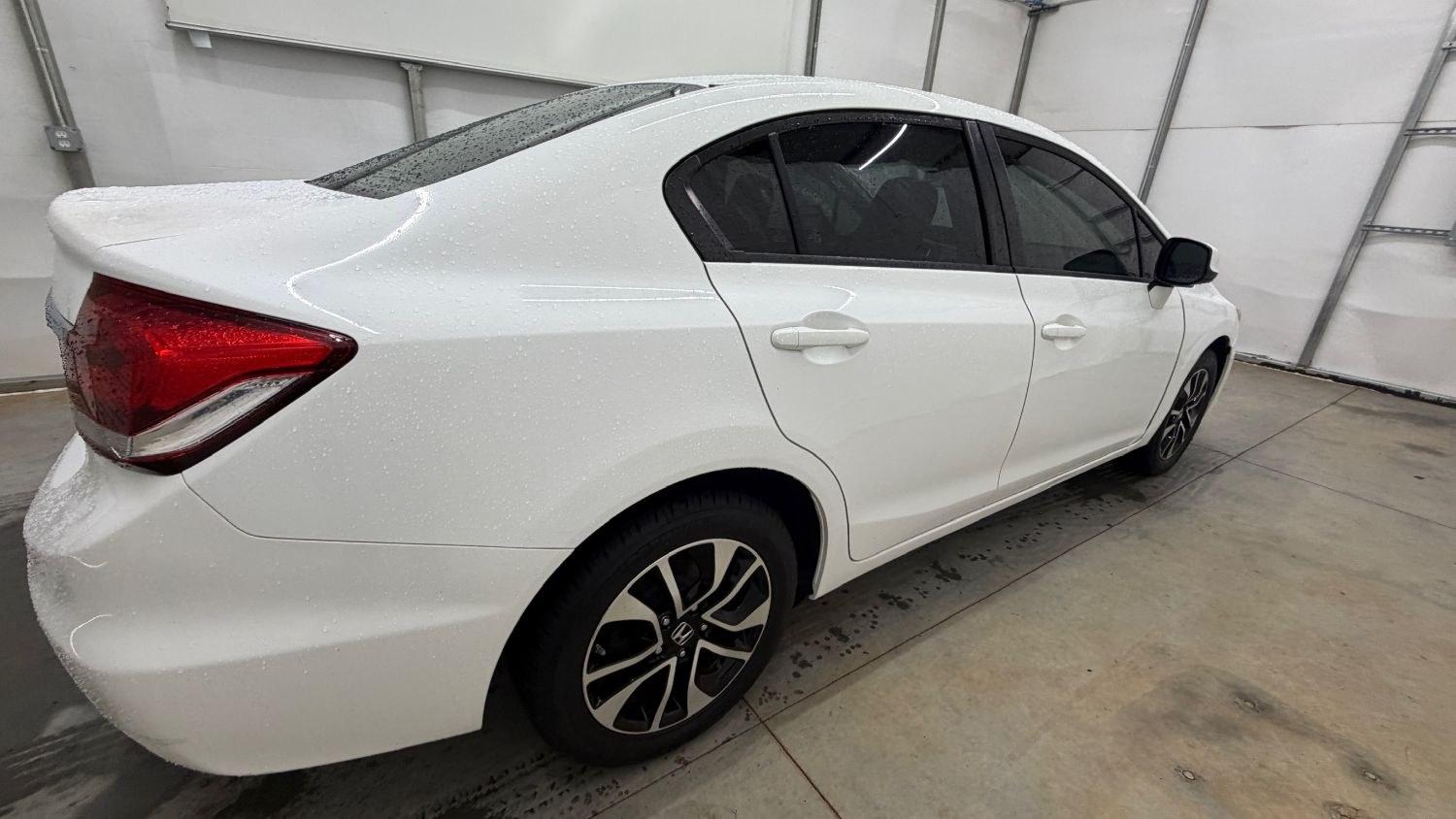 2013 White Honda Civic EX (19XFB2F84DE) with an 1.8L I-4 i-VTEC variable valve control engine, located at 1806 Veterans Memorial Hwy SW, Austell, GA, 30168, (770) 944-9558, 33.817959, -84.606987- Photo#6