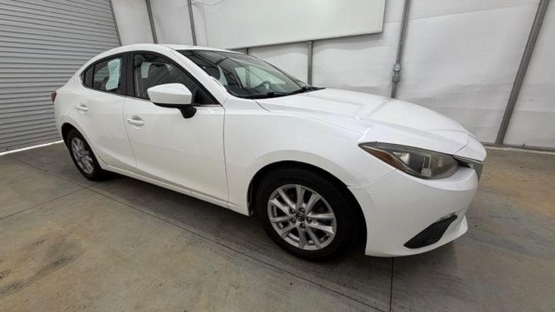 2014 White Mazda Mazda3 i Grand Touring (JM1BM1W75E1) with an SKYACTIV-G 2L I-4 gasoline direct injection engine, located at 1806 Veterans Memorial Hwy SW, Austell, GA, 30168, (770) 944-9558, 33.817959, -84.606987- Photo#7